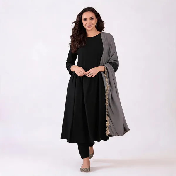 Black_Embroidered_Ethnic_Suit_Set_For_Women
