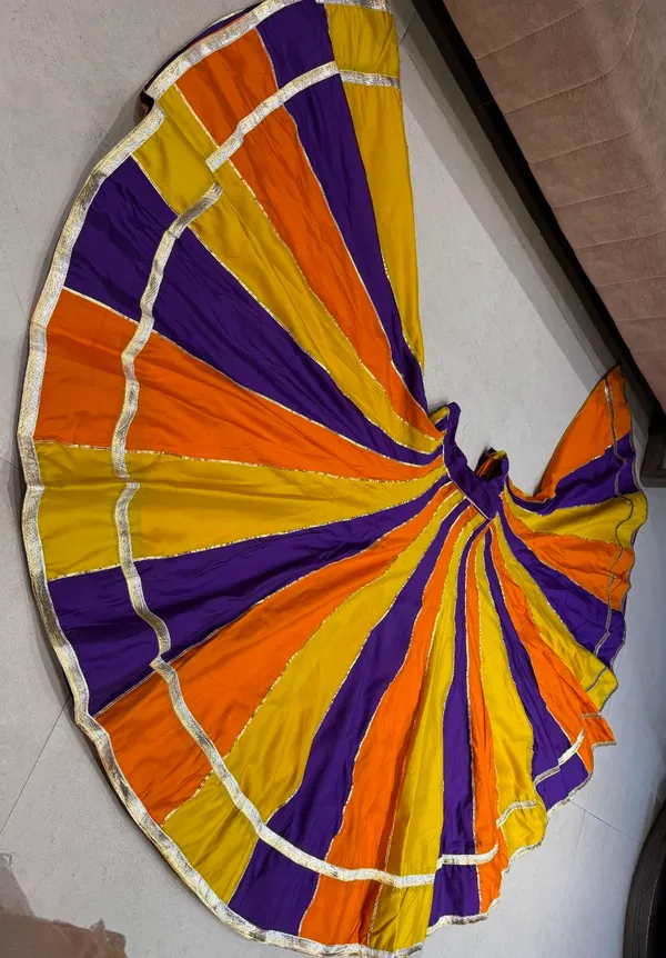 Multicolor_Panelled_Flared_Lehenga_Skirt