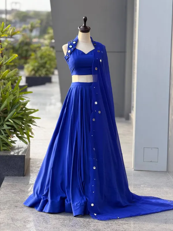 Blue_Embellished_Lehenga_Choli_Set_For_Women