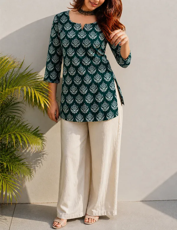 Green_Printed_Straight_Kurta_For_Women