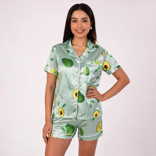 Mint_Green_Satin_Printed_Pajama_Set_For_Women