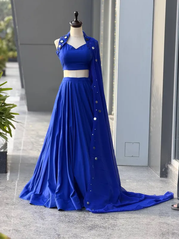 Blue_Embellished_Lehenga_Choli_Set_For_Women