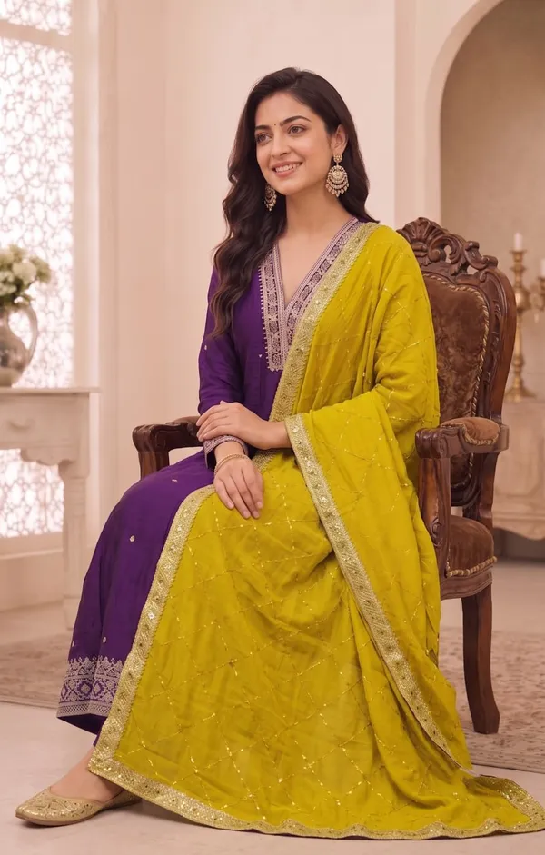 Purple_Embroidered_Anarkali_Suit_Set_For_Women