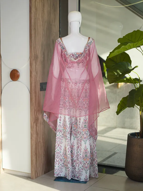 Pink_Floral_Print_Lehenga_Set_For_Women