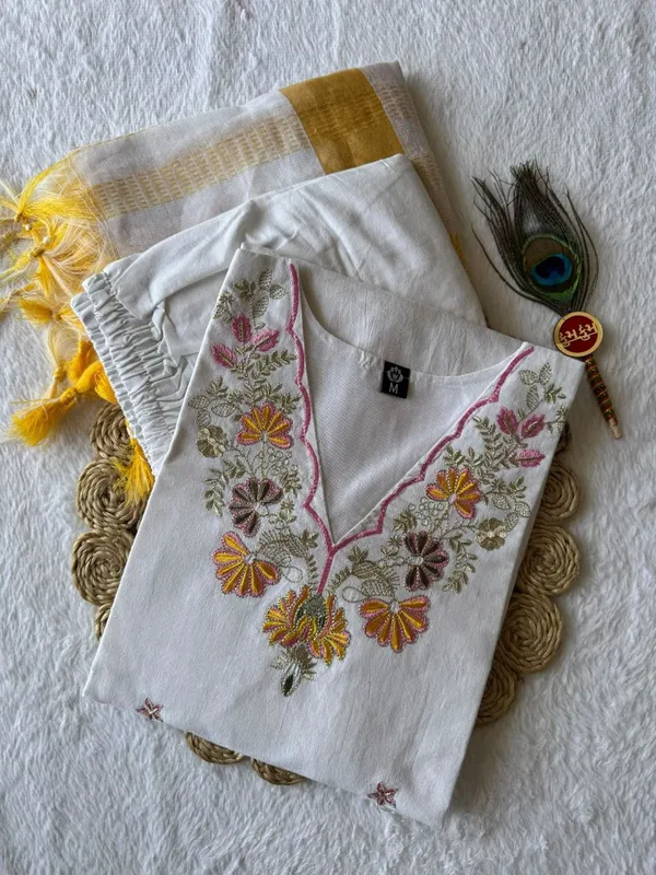 White_Embroidered_Kurta_Pant_Dupatta_Set_For_Women