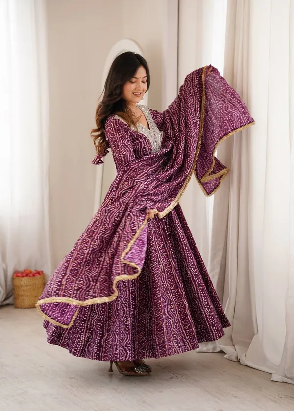 Purple_Printed_Anarkali_Suit_Set_For_Women