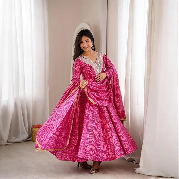 Pink_Printed_Anarkali_Suit_Set_For_Women