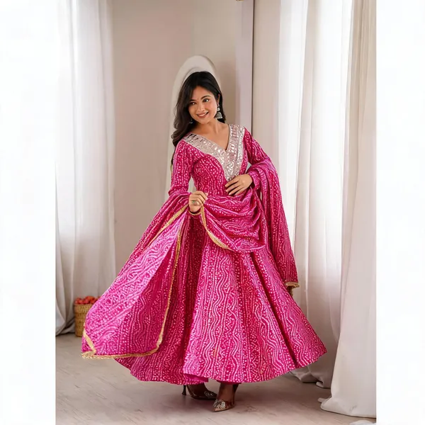 Pink_Printed_Anarkali_Suit_Set_For_Women