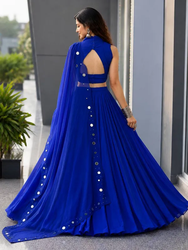 Blue_Embellished_Lehenga_Choli_Set_For_Women