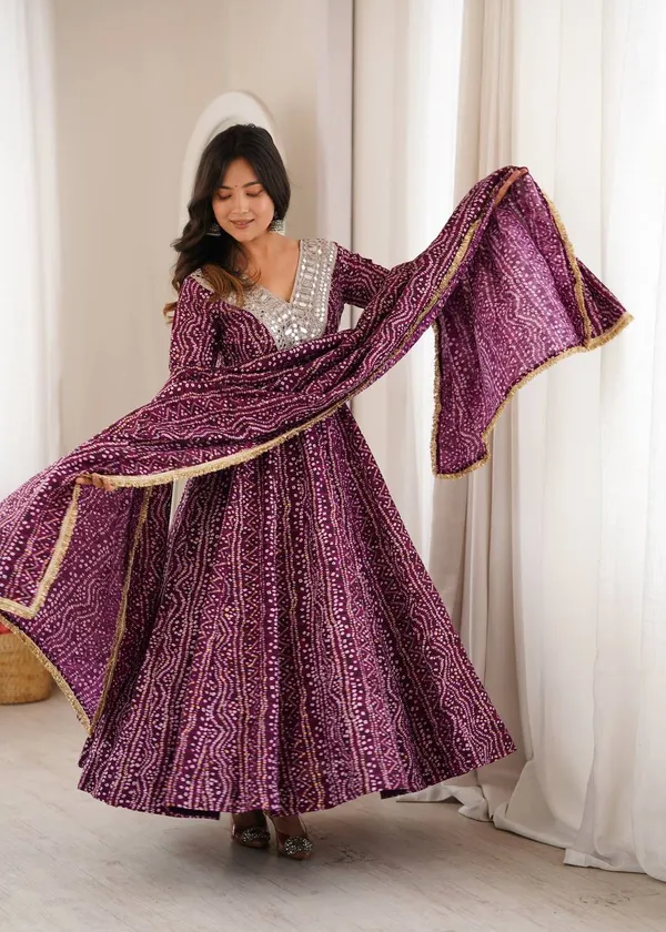 Purple_Printed_Anarkali_Suit_Set_For_Women