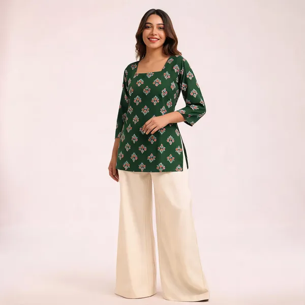 Green_Printed_Straight_Kurta_For_Women