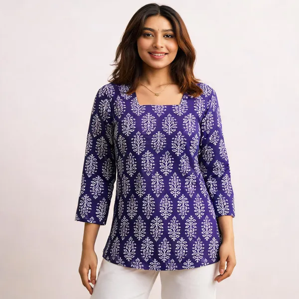 Blue_Printed_Relaxed_Fit_Top_For_Women