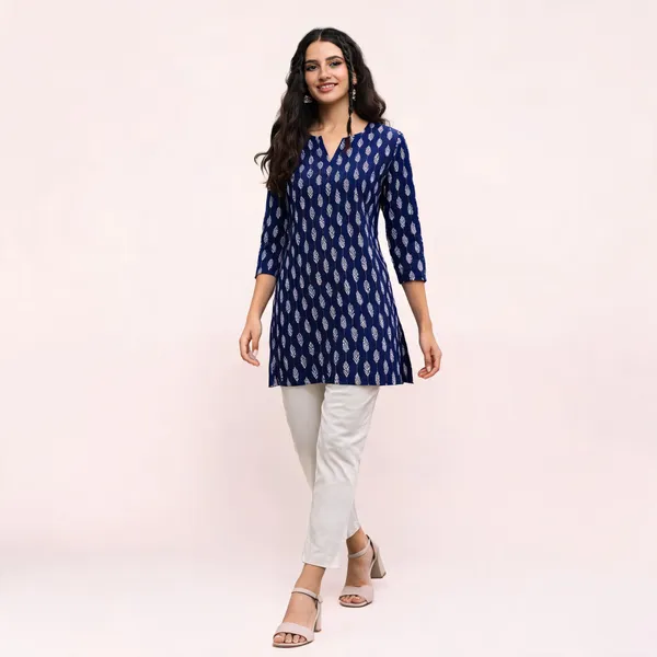 Navy_Blue_Printed_Straight_Kurta_For_Women