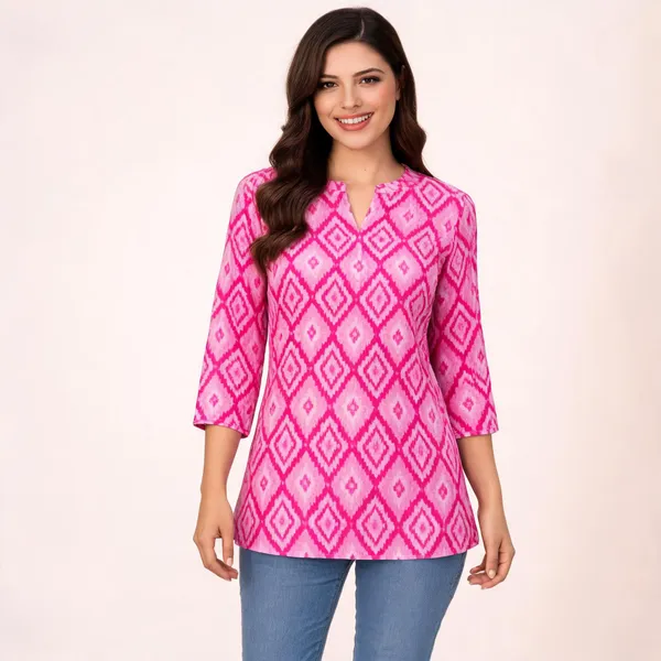 Pink_Printed_Regular_Fit_Tunic_Top_For_Women