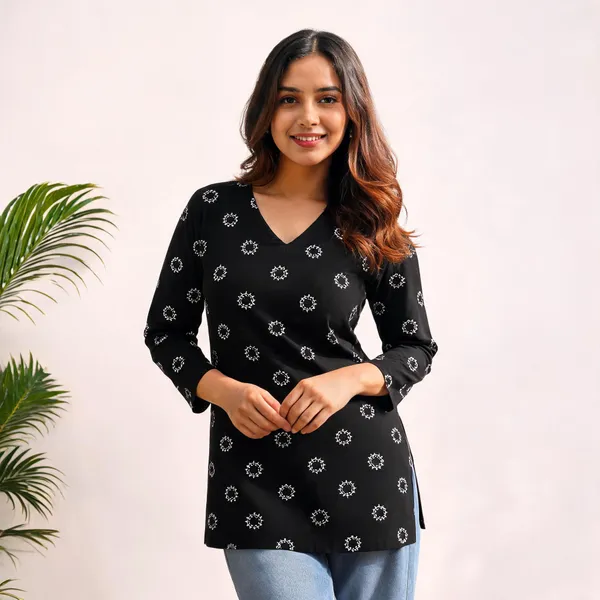 Black_Printed_Relaxed_Fit_Shirt_For_Women