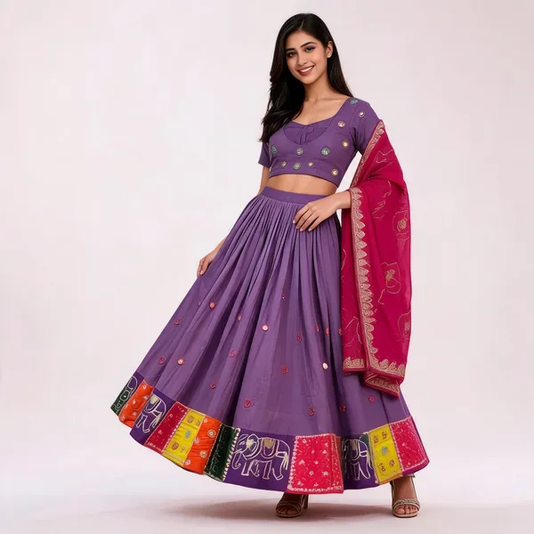 Purple_Embellished_Lehenga_Choli_Set_For_Women