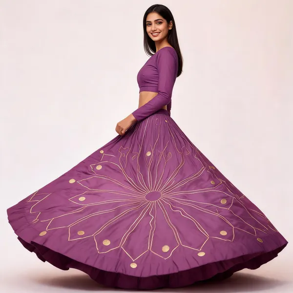 Purple_Embroidered_Round_Lehenga_Skirt
