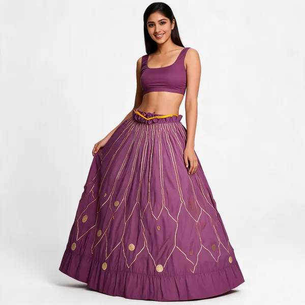 Purple_Embroidered_Round_Lehenga_Skirt