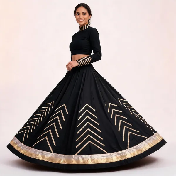 Black_Geometric_Embellished_Lehenga_Set_For_Women