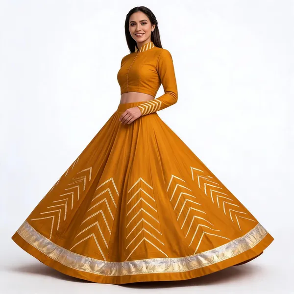 Mustard_Embroidered_Lehenga_Set_For_Women
