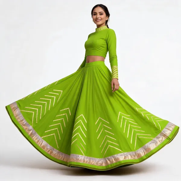 Green_Embellished_Lehenga_Choli_Set_For_Women