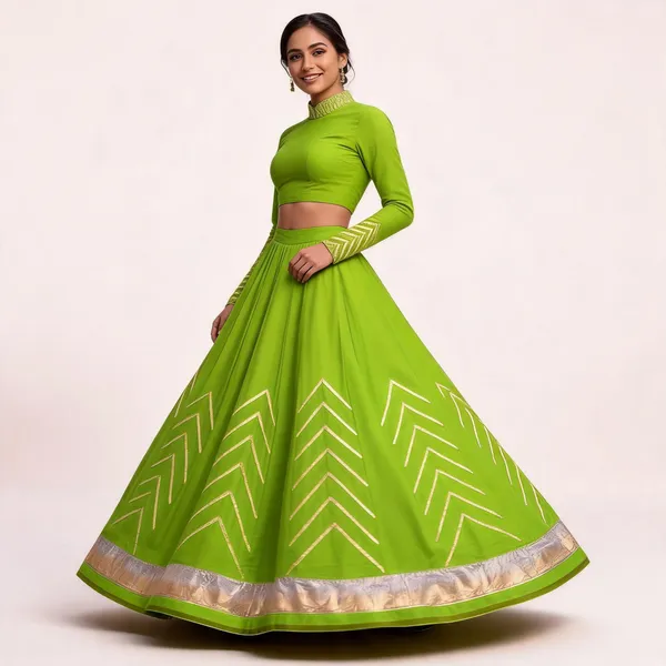 Green_Embellished_Lehenga_Choli_Set_For_Women