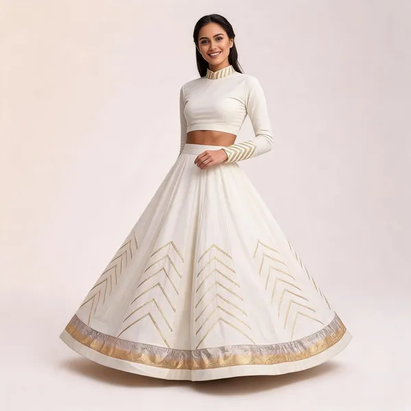 White_Embellished_Flared_Lehenga_Set_For_Women