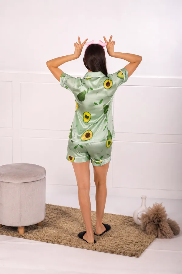 Mint_Green_Satin_Printed_Pajama_Set_For_Women