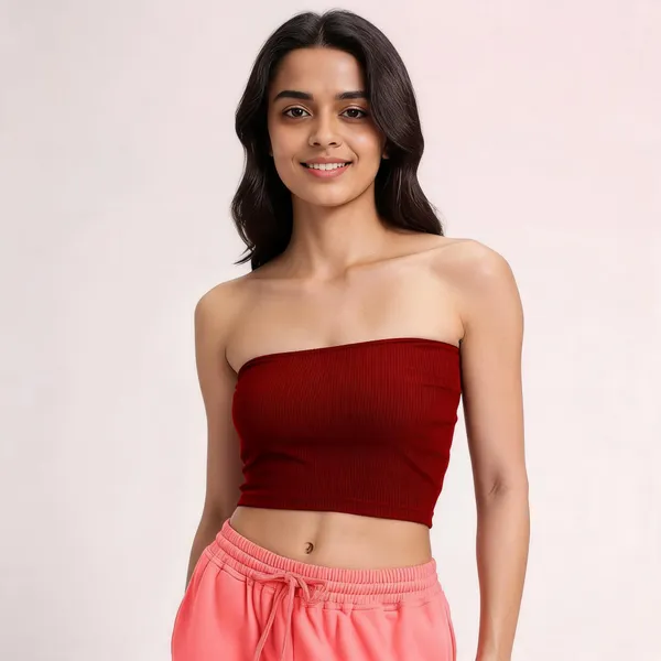 Red_Strapless_Crop_Top_For_Women