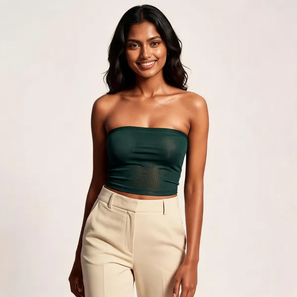 Green_Strapless_Fitted_Tube_Top_For_Women