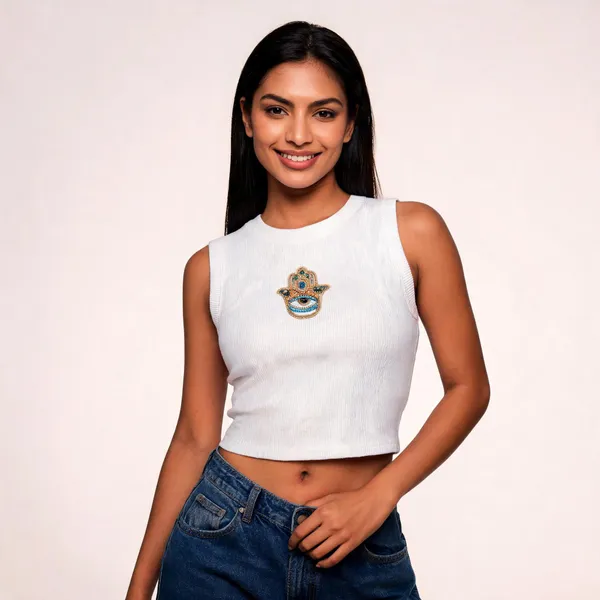 White_Ribbed_Slim_Fit_Crop_Top_For_Women