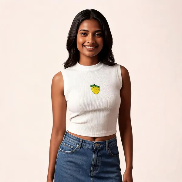 White_Ribbed_Fitted_Crop_Top_For_Women