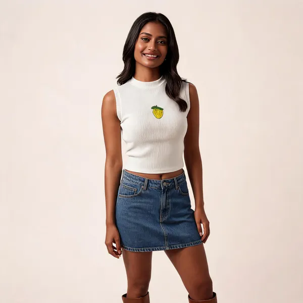 White_Ribbed_Fitted_Crop_Top_For_Women