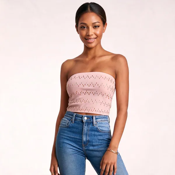 Pink_Strapless_Fitted_Tube_Top_For_Women
