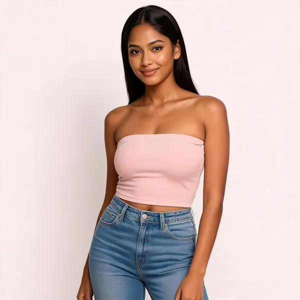 Pink_Strapless_Fitted_Tube_Top_For_Women