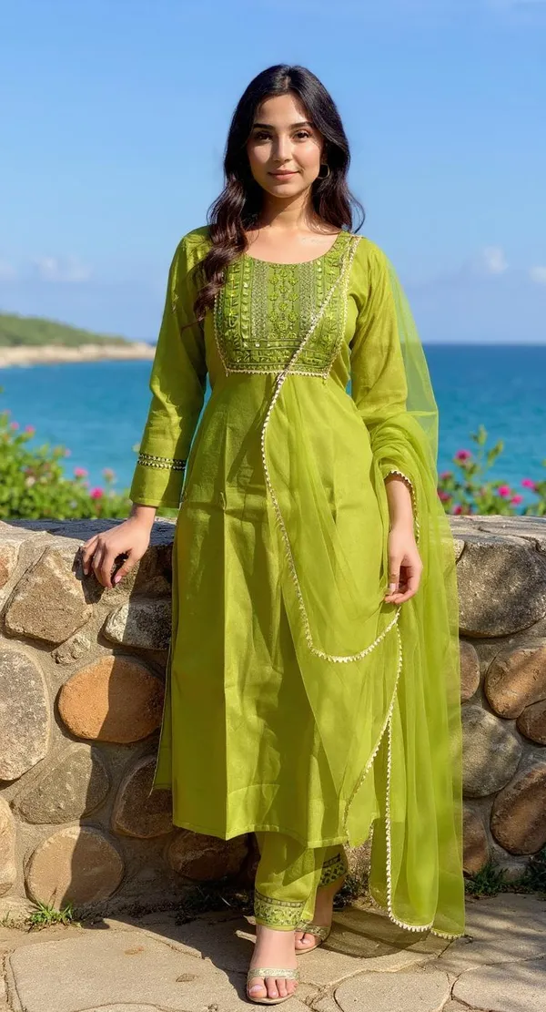 Green_Embroidered_Straight_Kurta_Set_For_Women