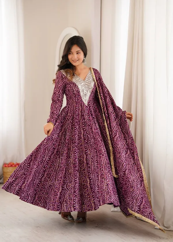 Purple_Printed_Anarkali_Suit_Set_For_Women