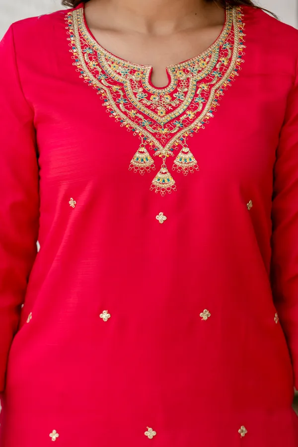 Pink_Embroidered_Straight_Kurta_Set_For_Women