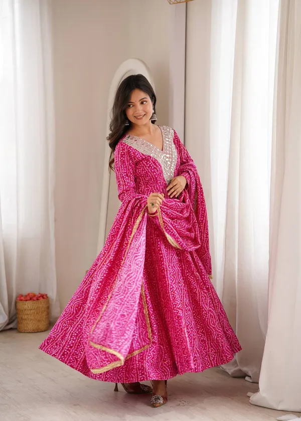 Pink_Printed_Anarkali_Suit_Set_For_Women