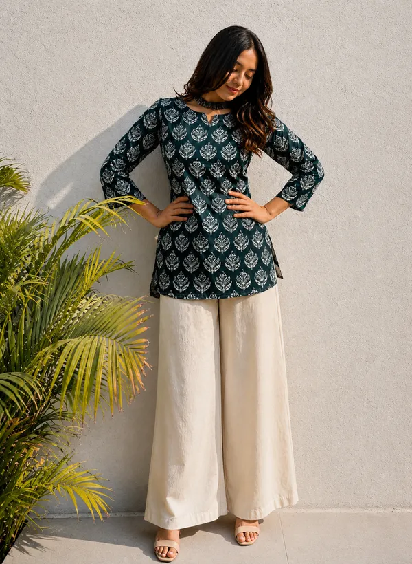 Green_Printed_Straight_Kurta_For_Women