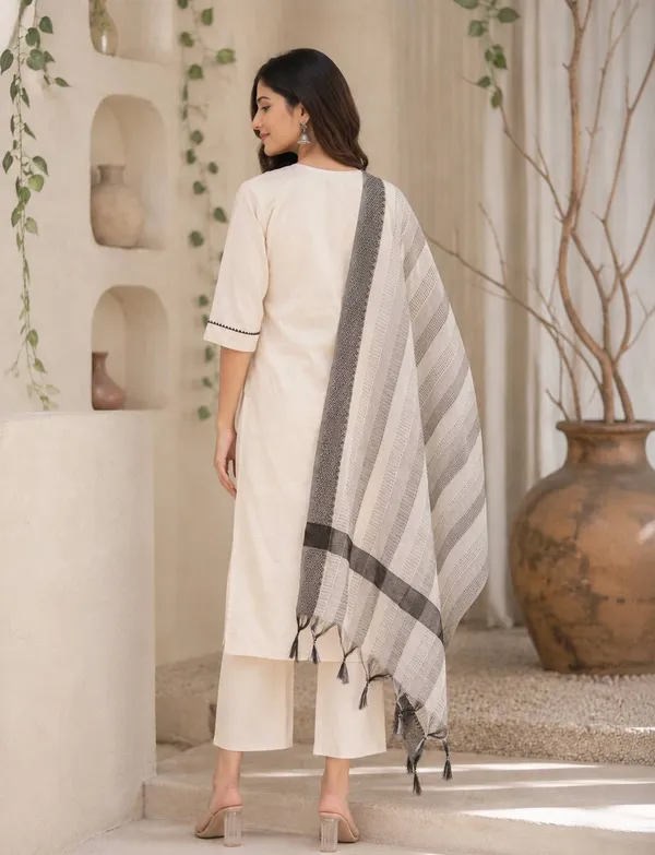 White_Embroidered_Kurta_Set_For_Women