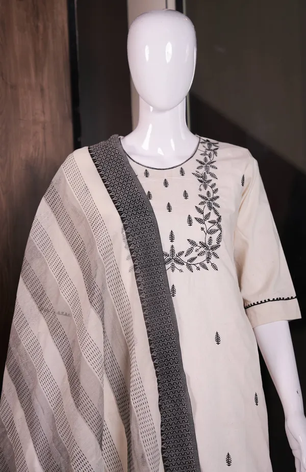 White_Embroidered_Kurta_Set_For_Women