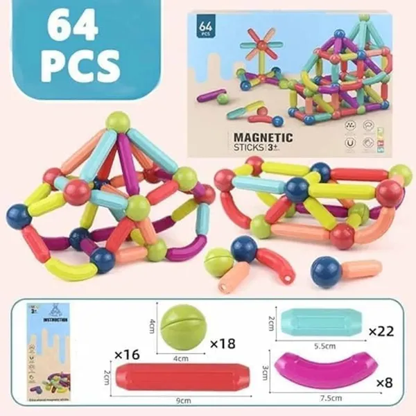 64-Piece_Magnetic_Construction_Rods_And_Connector_Balls_Building_Set