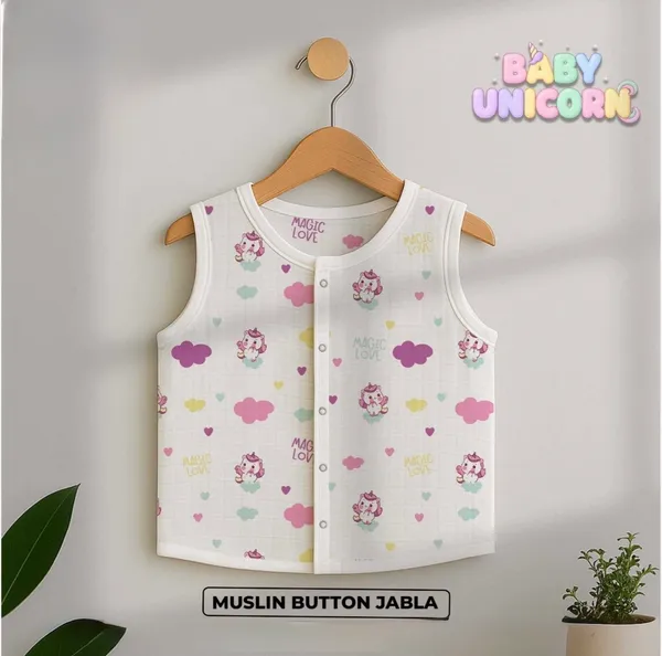 White_Muslin_Bear_Print_Button_Front_Jabla_For_Babies_Pack_Of_3