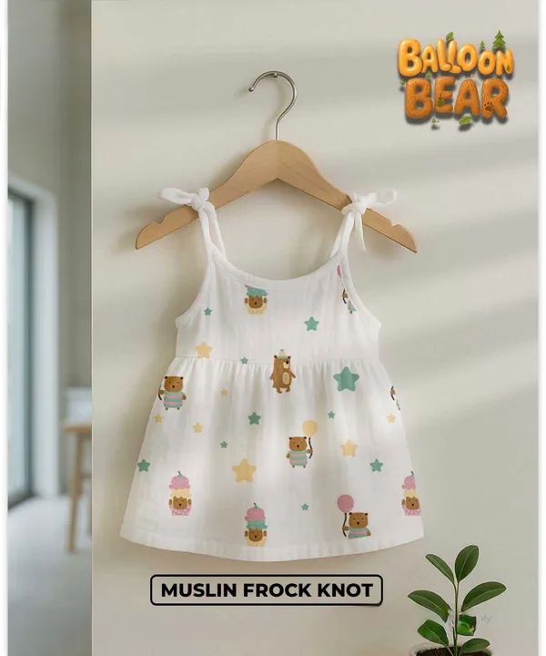White_Muslin_Sleeveless_Frock_Dress_For_Baby_Girls