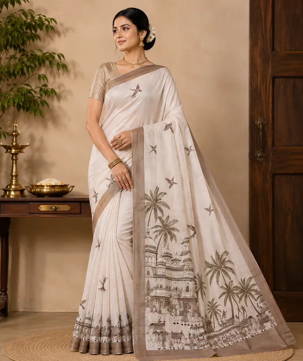 White_Saree_For_Women