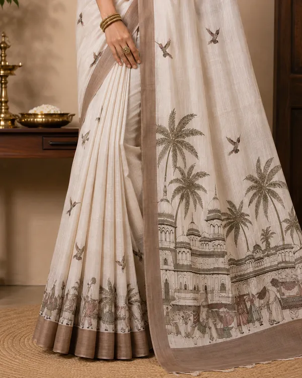 White_Saree_For_Women