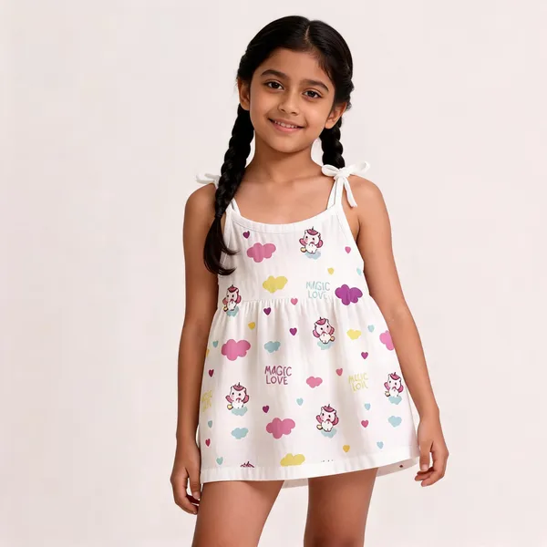 White_Muslin_Unicorn_Print_Sleeveless_Frock_For_Baby_Girls