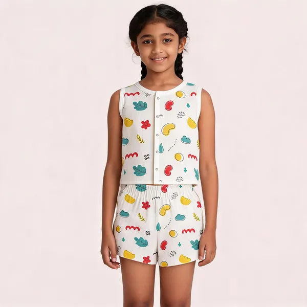 White_Muslin_Printed_Sleeveless_Co-Ord_Set_For_Babies