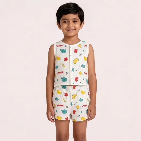 White_Muslin_Printed_Sleeveless_Co-Ord_Set_For_Babies